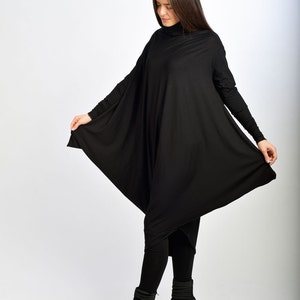 Black Long Dress Extravagant Oversized Dress Long Sleeved - Etsy