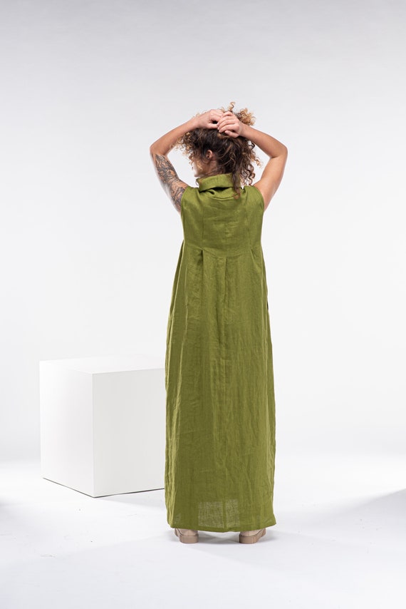 Womens Linen Dress, Linen Kaftan Dress, Linen Maxi Dress, Long Linen Dress, Linen Clothes for Women