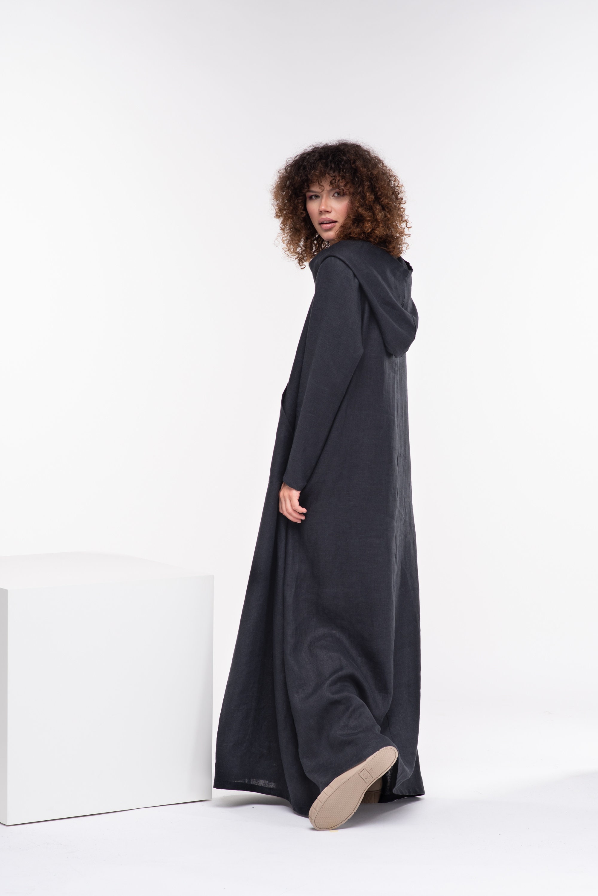 Lumignon ルミニョン LL hooded long dress S Dressnu Women's Dresses Hooded Hollow Backless Long Dress