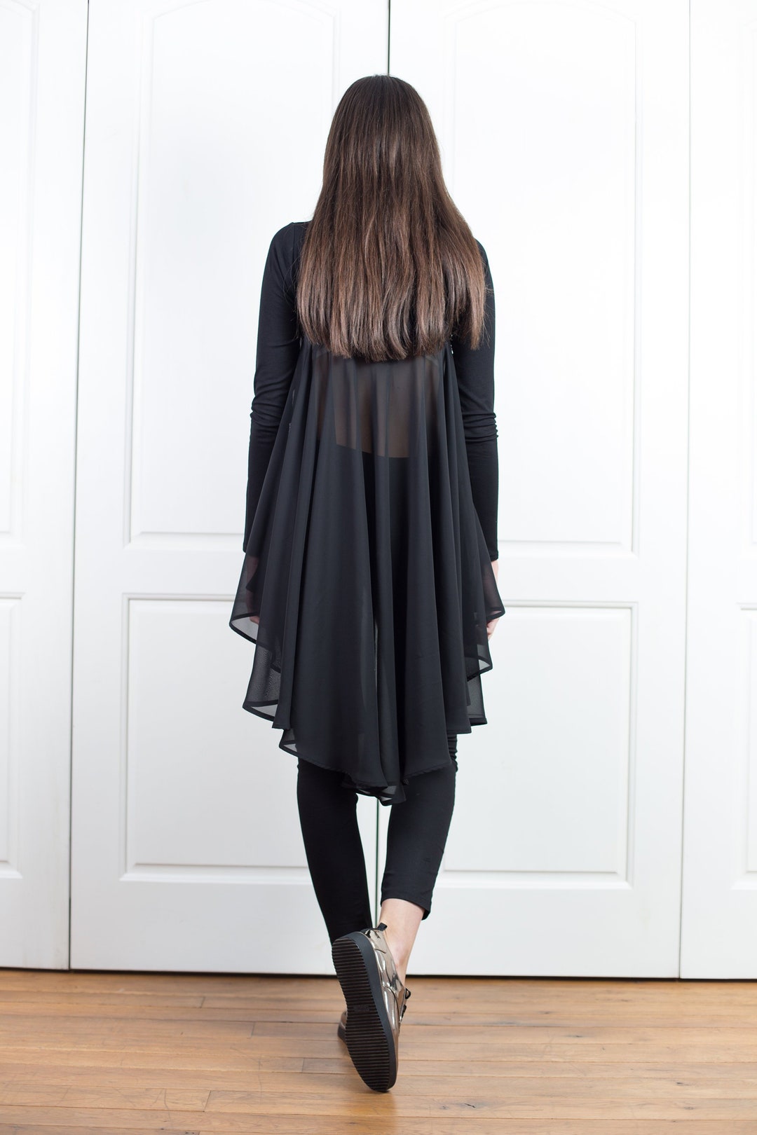 新品未使用【moripon】今期Back ribbon tunic /black ribbon /black 新品未使用【moripon】今期Back tunic