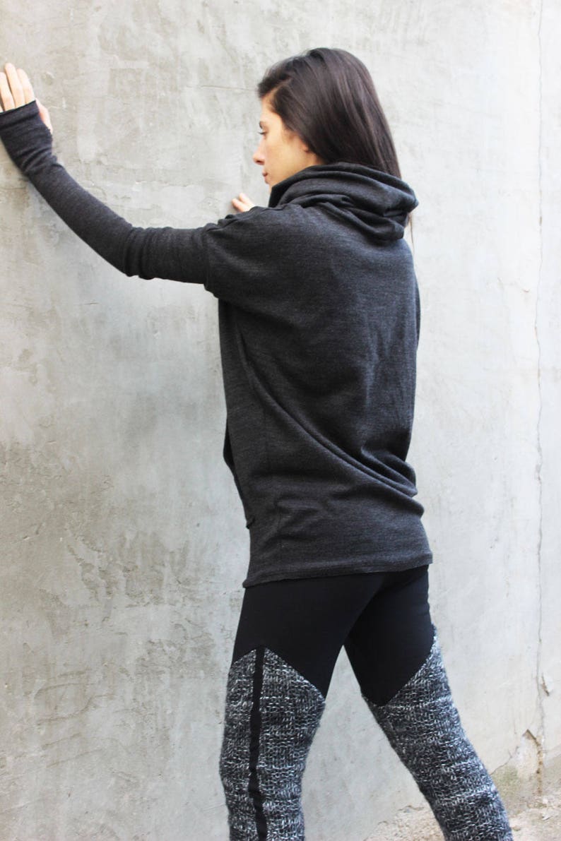 Extravagant sweater maxi loose tunic B0049 winter tunic top plus size warm top oversize warm top grey maxi sweater warm tunic