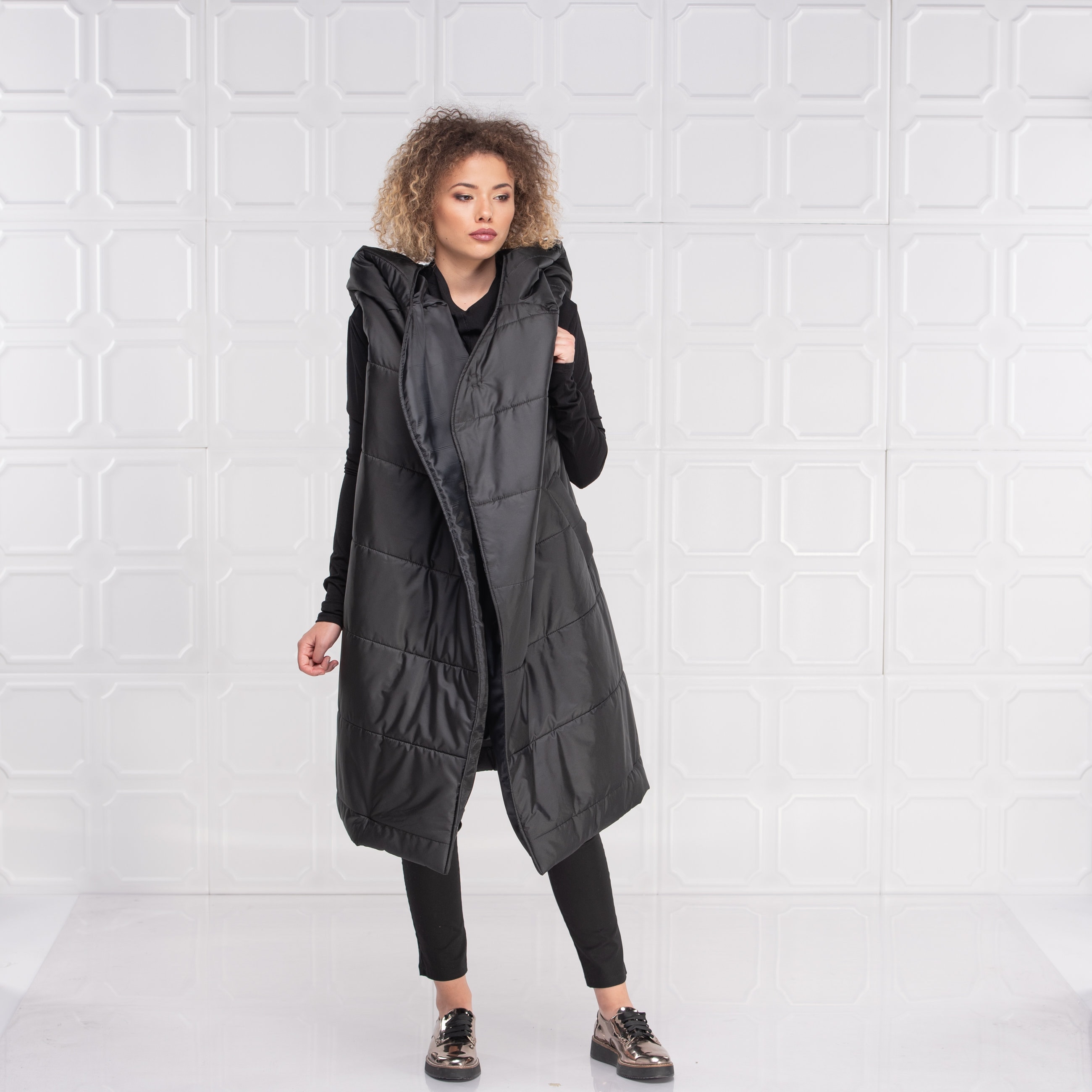 ダウンジャケット・コート Black Genova Quilted Distressed Coat il_fullxfull.2046288839_nhq8.jpg