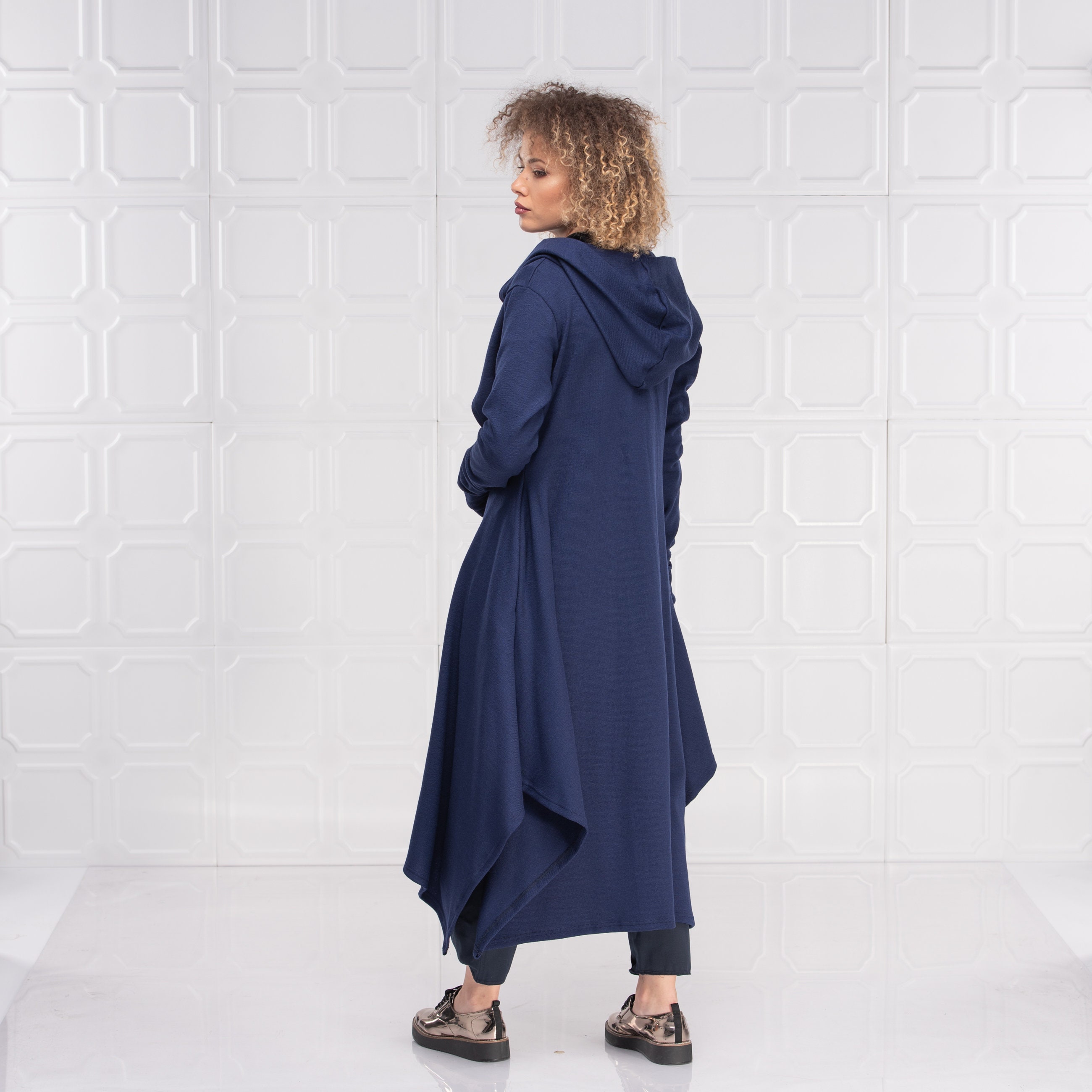 Wool Cloak Cardigan Cyberpunk Hoodie Plus Size Clothing | Etsy