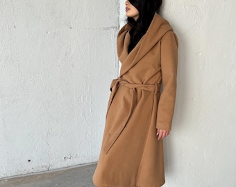 Winter Fit and Flare Coat, Midi Swing Coat, Warm Princess Coat