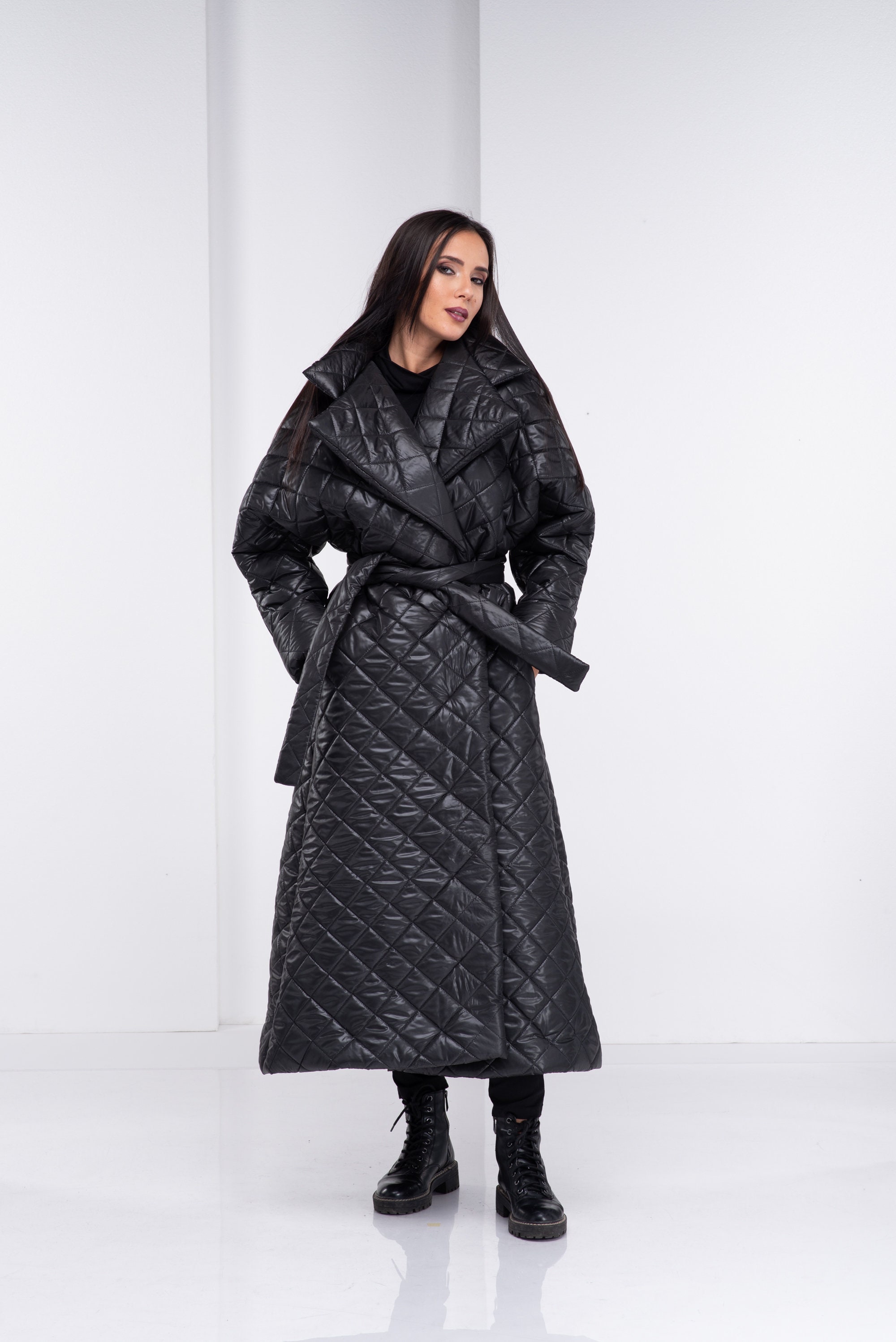 Quilted Coat Women Blanket Coat XL Puffer Jacket Oversize | Etsy
