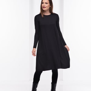Plus Size Steampunk Dress Cotton Dress With Pockets Black - Etsy