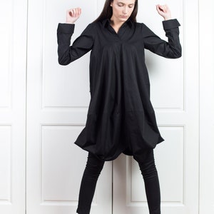 Plus Size Tunic, Women Shirt, Black Tunic, Plus Size Clothing, Loose Styles, Gothic Clothing, Victorian Shirt, Long Sleeve Tunic Shirt image 7