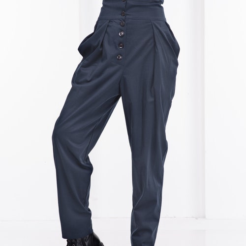 Pantalon taille haute, sarouel steampunk, vêtements d'automne