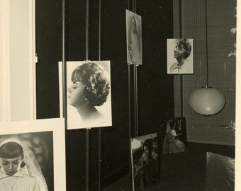 Vintage portretkamerfoto, metafoto, gevonden foto