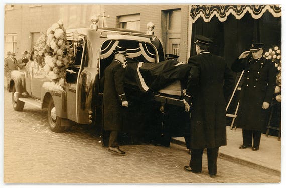 Prozession Tod Papier 16 Vintage Fotografien Von Einer Beerdigung