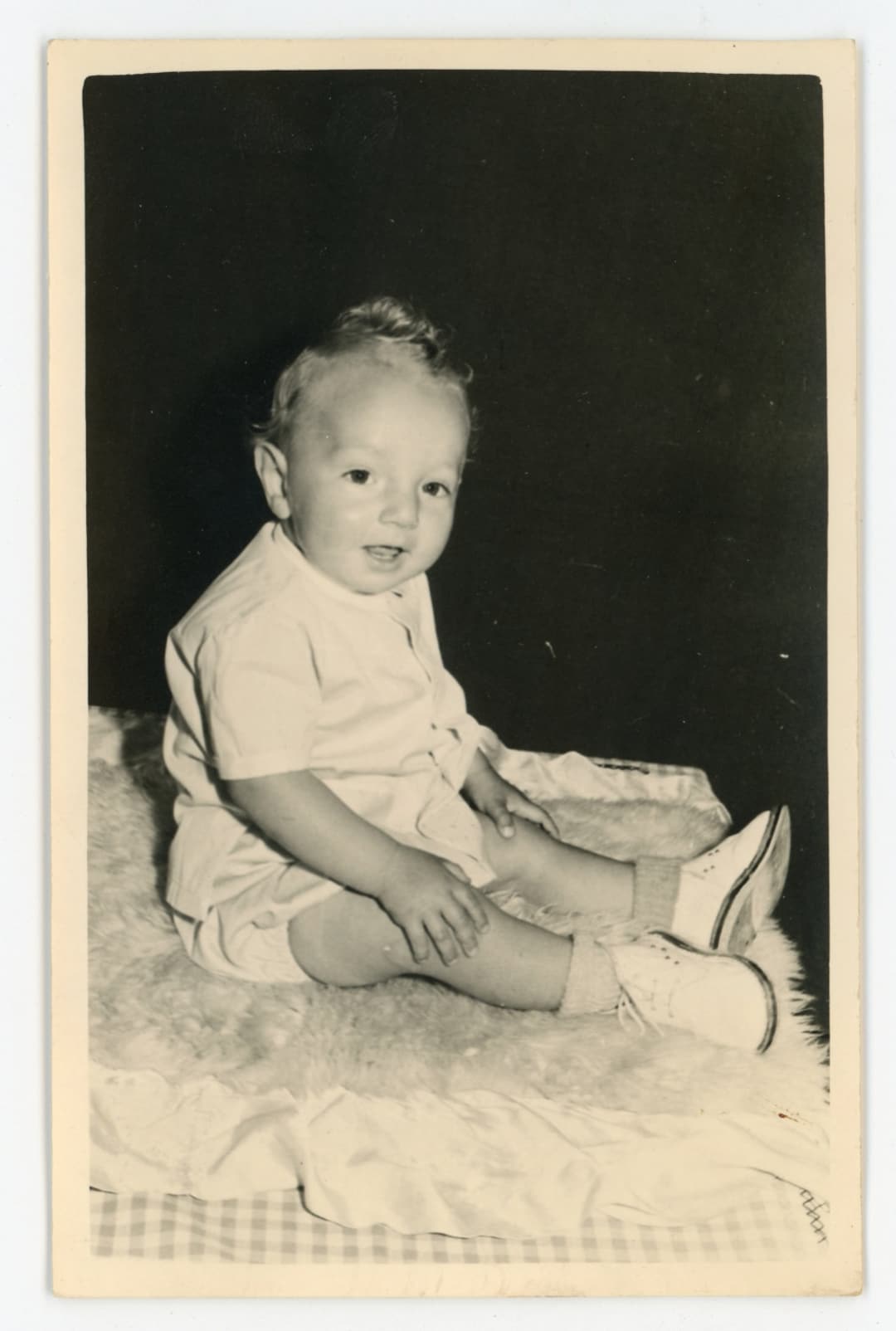 Toddler on a Rug 1950s Vintage Photograph Real Photo Post - Etsy