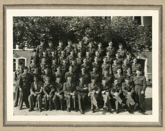 156 Compagnie de Réparations Coloniale- Original 1950s photo- French colonial military history- soldiers regiment group portrait