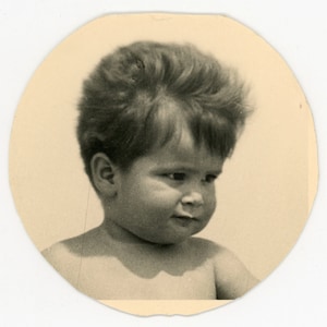 Carino bambino - fotografia vintage originale anni '50 - ritagliato - ritratto- nero e bianco- effimero di carta- Economico!