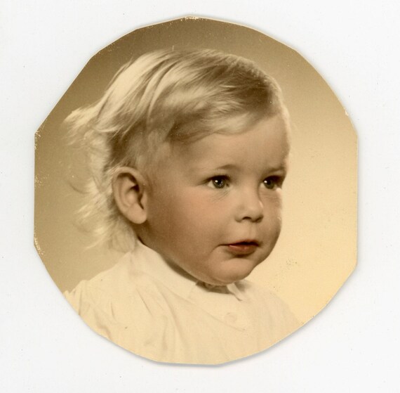 Cute Baby Girl Original 50s Vintage Photograph Cut Out Etsy