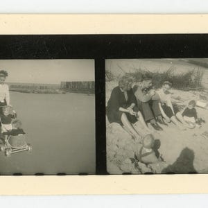 Bande photo vintage pour instantanés, « Une bande de bonheur », impression de plage pour enfants