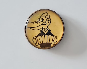 Pin vintage de cocodrilo Gena: insignia infantil de la URSS de los años 80