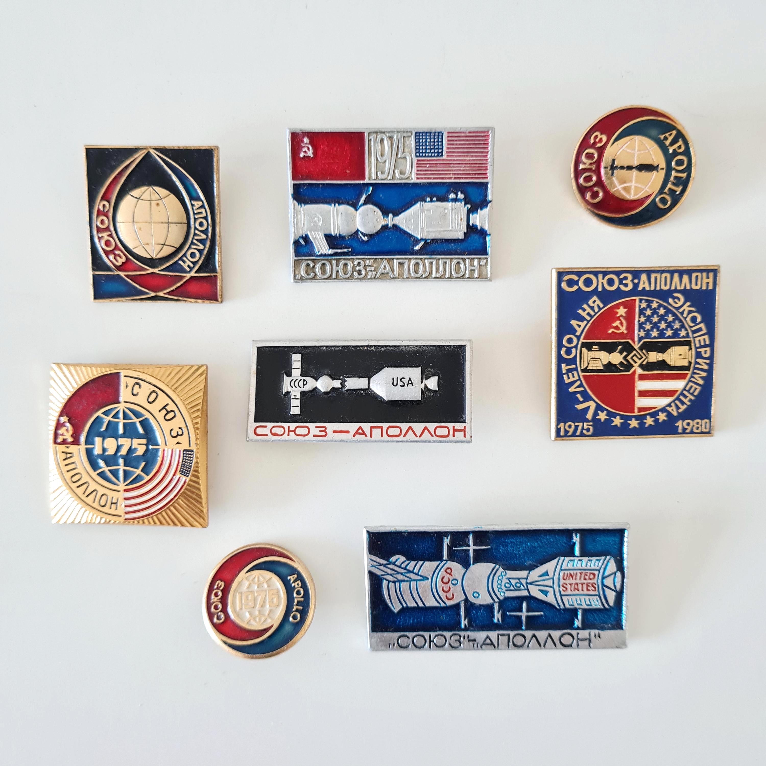 thumbnail image 2 of CCCP Soviet Rocket Pin Badge – USSR Cosmonaut Brooch, Red Star Russian Space Lapel Pin 2 of 3