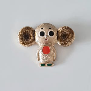チェブラーシカ ピン、ソビエト ヴィンテージ バッジ、チェブラーシカ