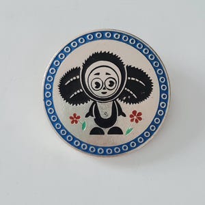 Przypinka Czeburaszki, radziecki vintage, チェブラーシカ, radziecka postać z kreskówki