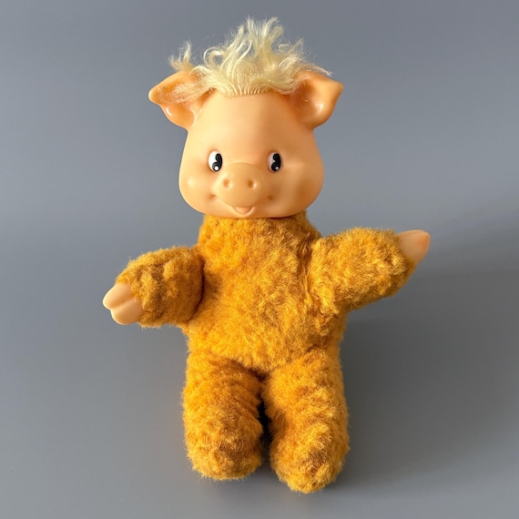 Vintage Soviet Rubber Face Toy Pig – 1980s USSR Stuffed Animal - Etsy