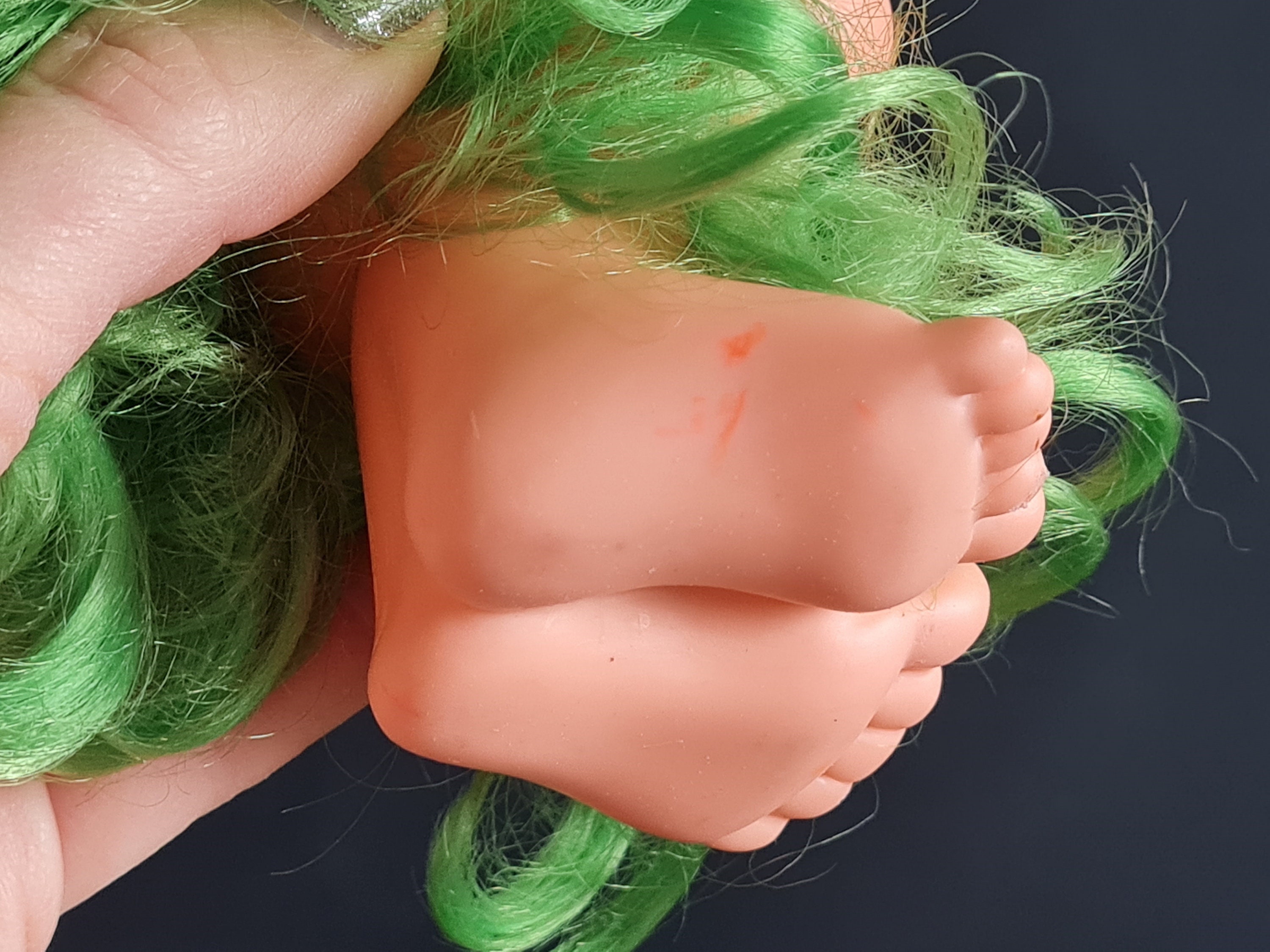 Vintage GDR Rubber Toy With Green Hair Troll Toy Soviet Era Etsy