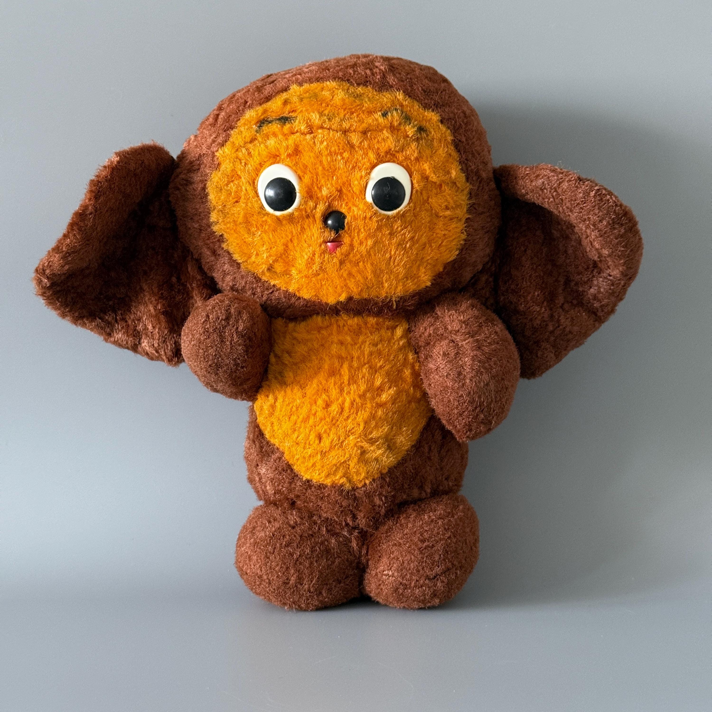ビンテージドール　チェブラーシカ　チェブラーシュカ　レトロ　ロシア Vintage Cheburashka, Soviet Soft Toy, チェブラーシカ, Russian Toy