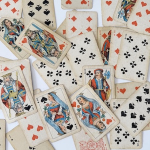 Cartas de baralho vintage, lembrança soviética, cartas colecionáveis russas, cartas para paciência