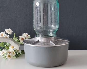 Vintage sovjetisk aluminium konserveringsverktyg burk sterilisator