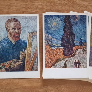 Vincent Van Gogh, Set di cartoline d'epoca, Dipinti, Quadri d'arte, Cartoline d'epoca sovietiche