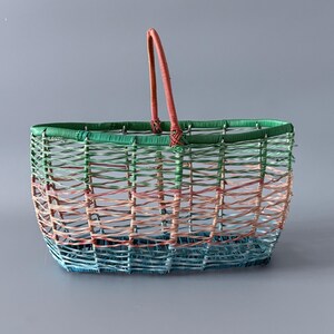 Vintage Openwork Plastic Basket for Vegetables and Fruits, Mushroom basket, Home decor