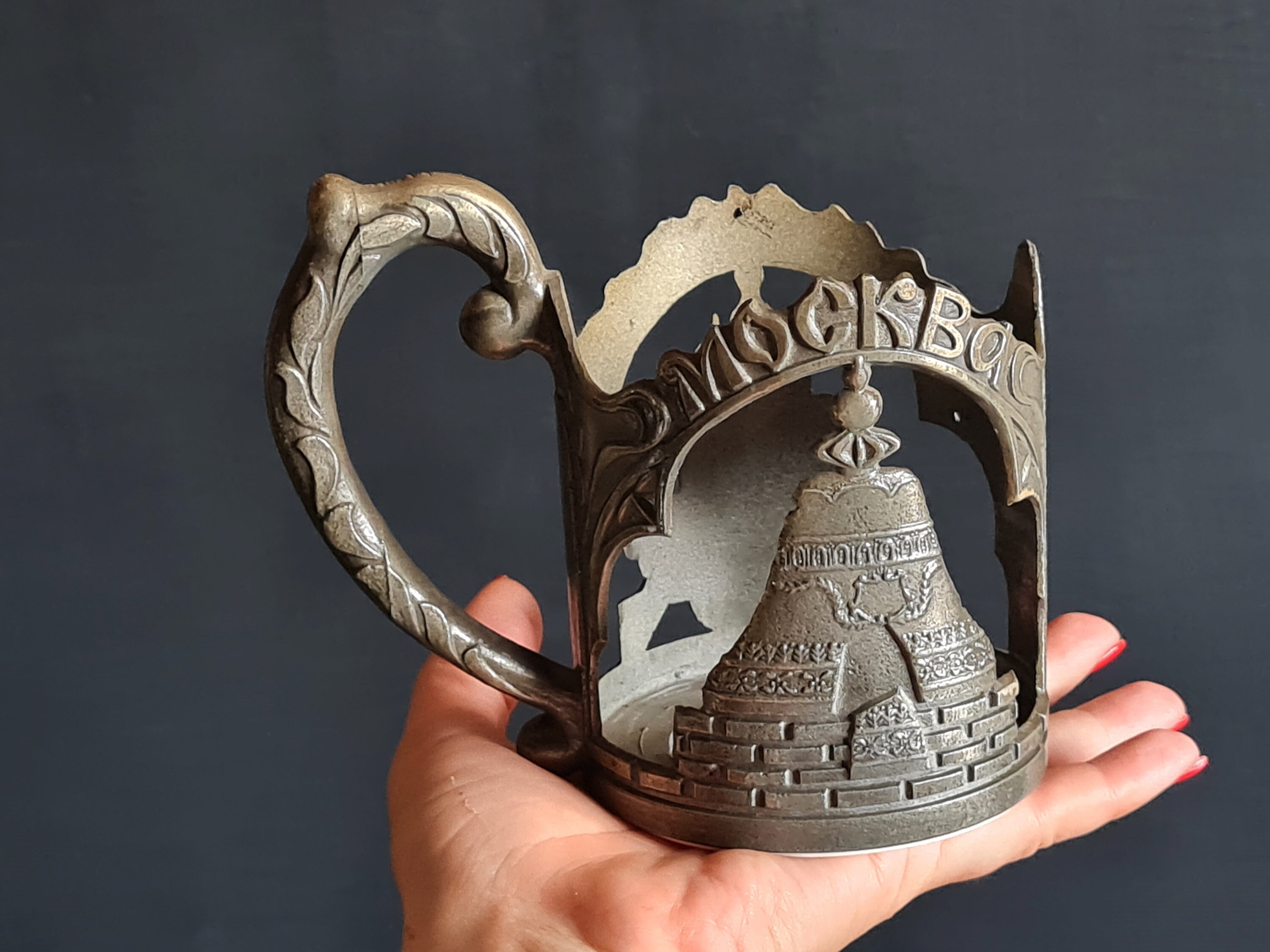 t*n様 ロシア雑貨 ソビエト モスクワオリンピック 洋銀製グラス