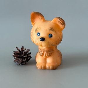 Vintage Rubber Squeak Toy Dog - USSR Collectible Puppy