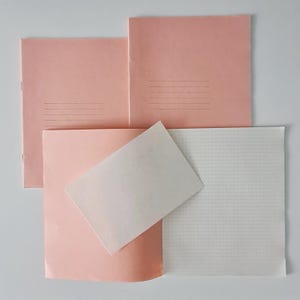 3 cuadernos escolares soviéticos con papel secante, cuaderno vintage soviético con páginas a cuadros, cuadernos viejos y descoloridos