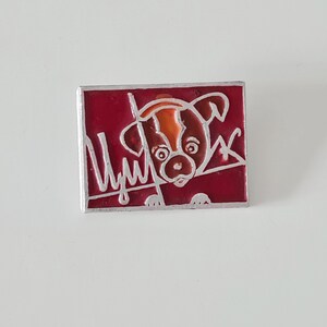Russisches Abzeichen Hund, Zirkus, Vintage Pin, Kinderabzeichen, Emaille Pin, Metallbrosche, hergestellt in der UdSSR
