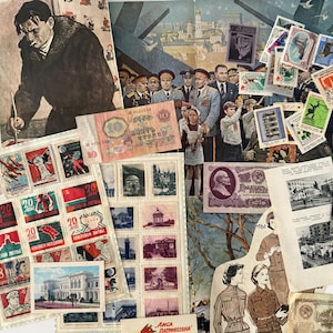 Lot d'articles vintage soviétiques, produits de l'URSS, souvenirs soviétiques, objets uniques de l'URSS, cadeaux vintage, boîte mystère