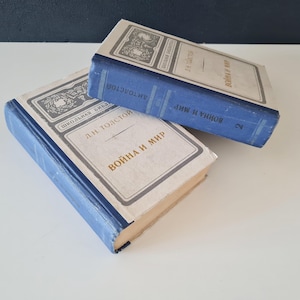 War and Peace, Leo Tolstoy, 2 volumes in russian, Russian Literature, Russian classics, Russian language