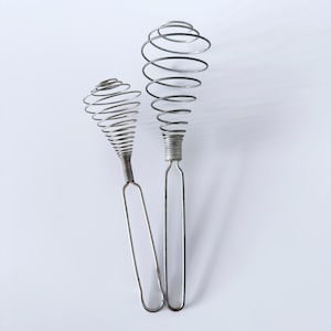Pair of Vintage metal egg beaters, Russian kitchen utensils, Soviet-era 1960s, antique kitchen tools
