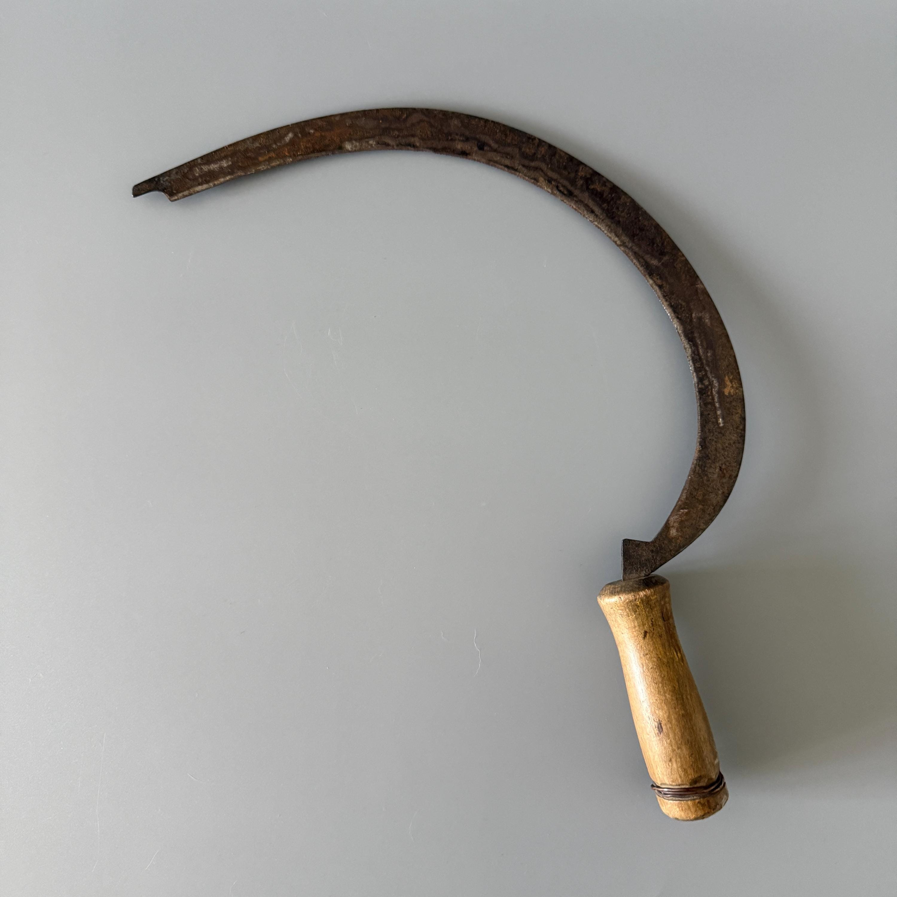Vintage Soviet Farming Sickle – 1940s USSR Agricultural Tool – Rustic ...