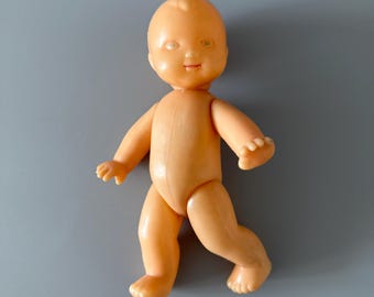 Muñeca bebé soviética vintage de plástico, juguete coleccionable de la URSS