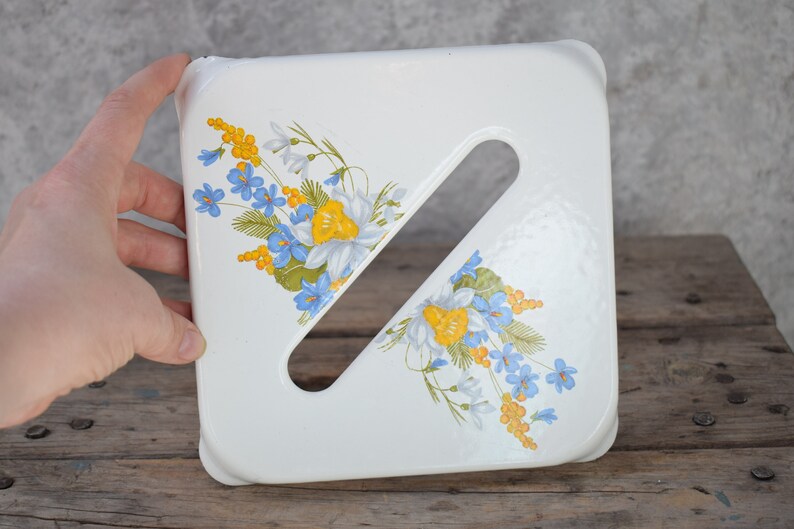 Vintage Cooling Rack Stand Pie Cooling Rack Enamel Trivet Pot White Enamel Soviet Kitchen Enamelware Enamel Hot Stand