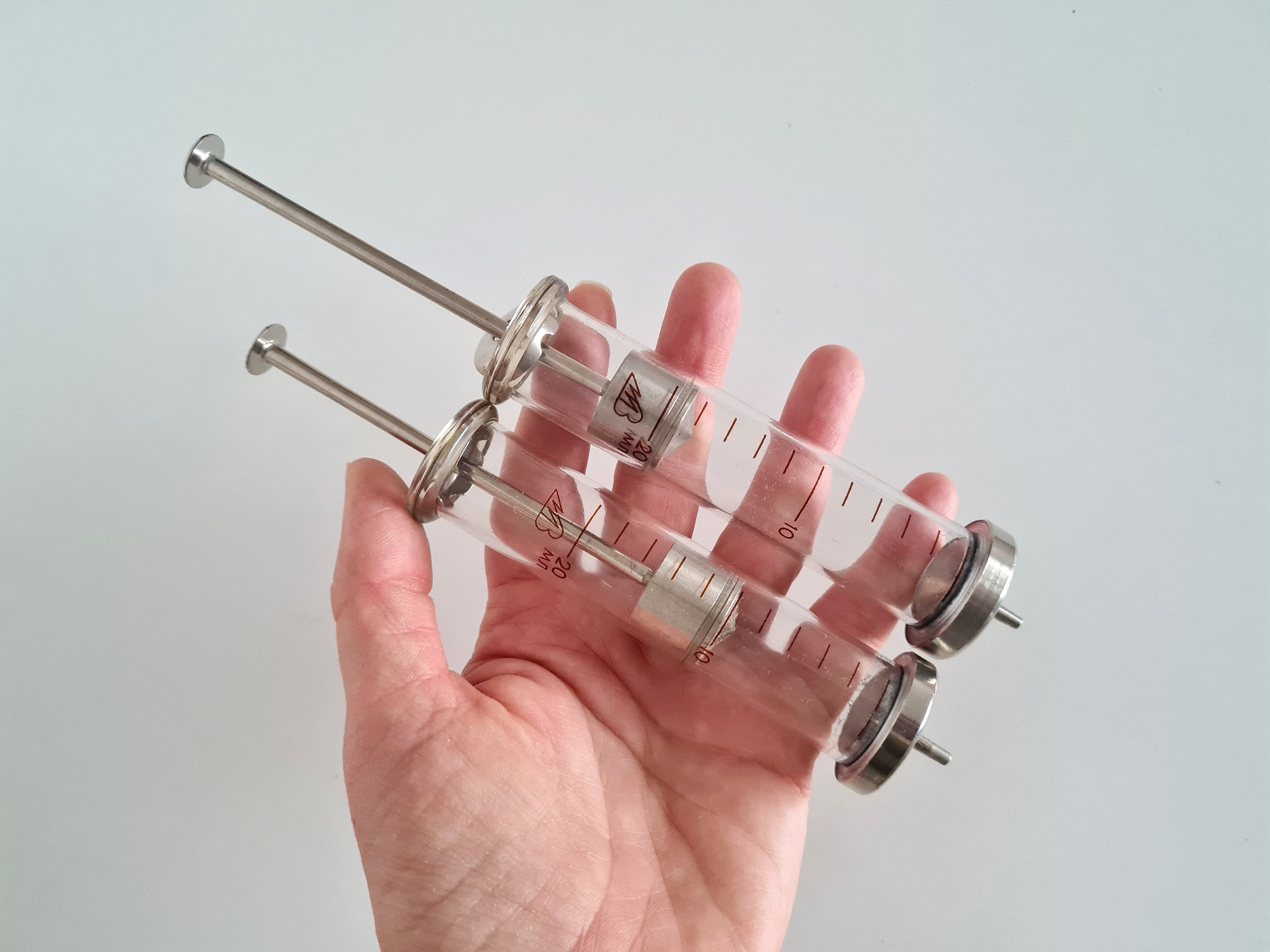 Vintage glass syringe 20 ml Soviet Vintage medical Equipment Etsy