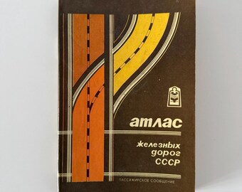 Vintage Soviet Railway Atlas – 1984 USSR Railways Passenger Guide – Atlas of Railroads USSR Book