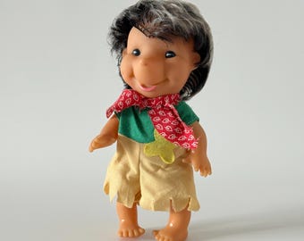 Vintage tysk gummi-igelkottdocka – DDR-barnleksak från 1970-talet