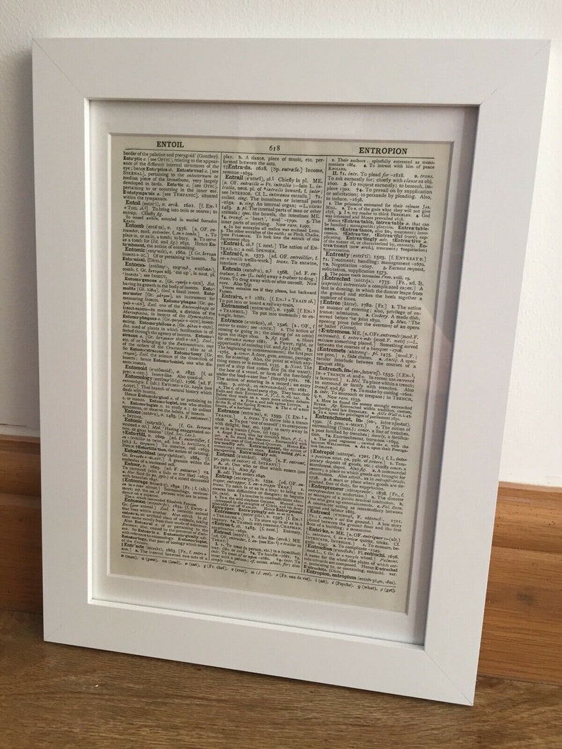 White Wood Picture Frame With White Mount to Fit Our Vintage Etsy