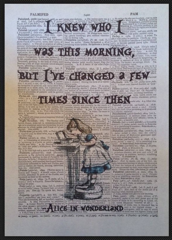 LEWIS CARROLL Alice in Wonderland ❤ typography book quote poster MAD print #198