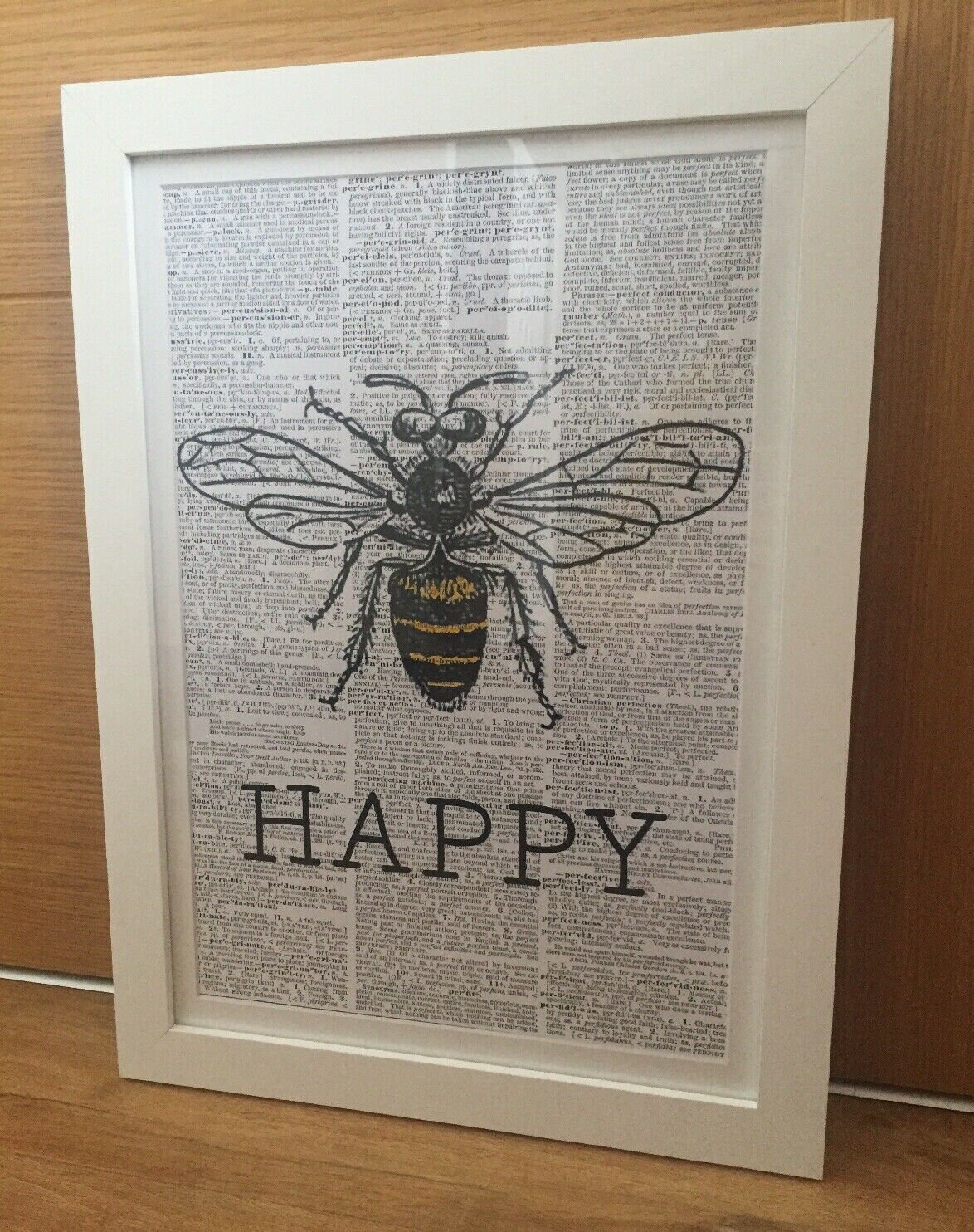 A3 Bee Print Dictionary Wall Art Picture Anniversary Gift Idea Love Quote Framed A3 Bee Print Dictionary Wall Art Picture Anniversary Gift Idea Love Quote Framed