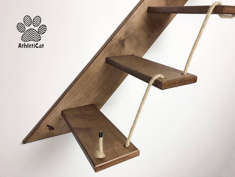 Cat stair with 3 or 5 steps Goes up Right Cat furniture AthletiCat Made in Italy image 10