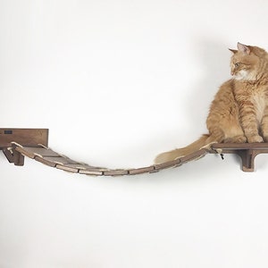 Puente de gato tibetano Muebles para gatos AthletiCat Hecho en Italia Noce / Walnut