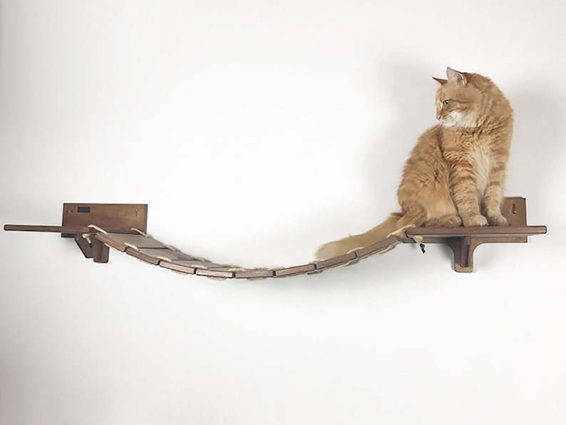 Puente de gato tibetano Muebles para gatos AthletiCat Hecho en Italia Noce / Walnut