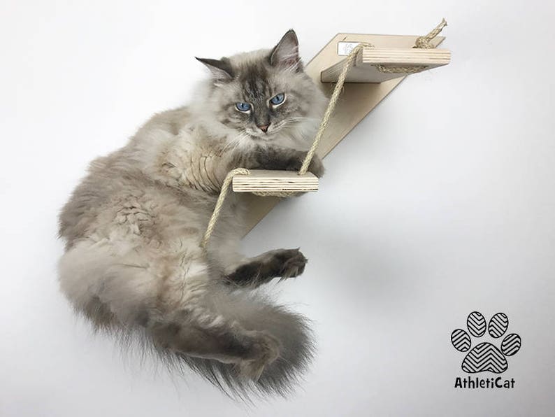 Cat stair with 3 or 5 steps Goes up Right Cat furniture AthletiCat Made in Italy image 4